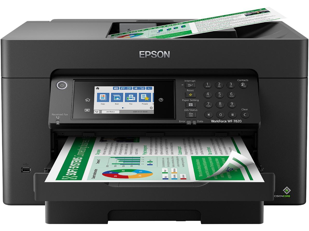 Epson WorkForce Pro WF-7820 Wireless All-in-One Wide-format Printer with Auto 2-sided Print up to 13