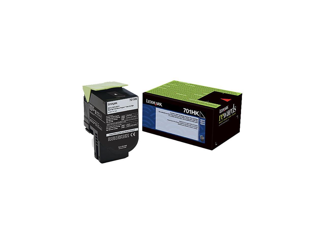 Lexmark 70C1HK0 High Yield Return Program Toner Cartridge - Black