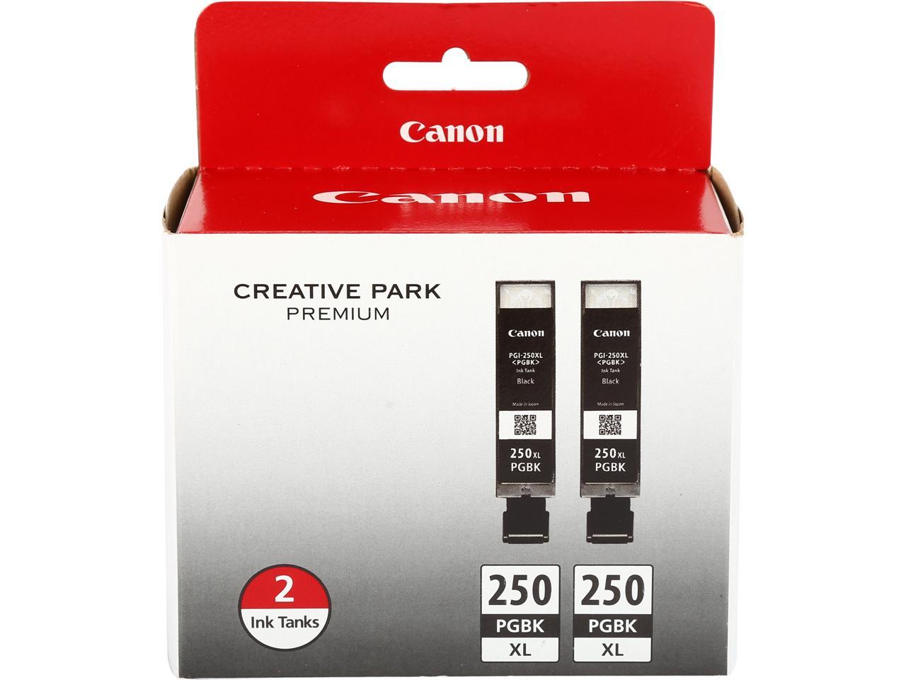 Canon PGI-250 XL High Yield Ink Cartridge - Dual Pack - Pigmented Black