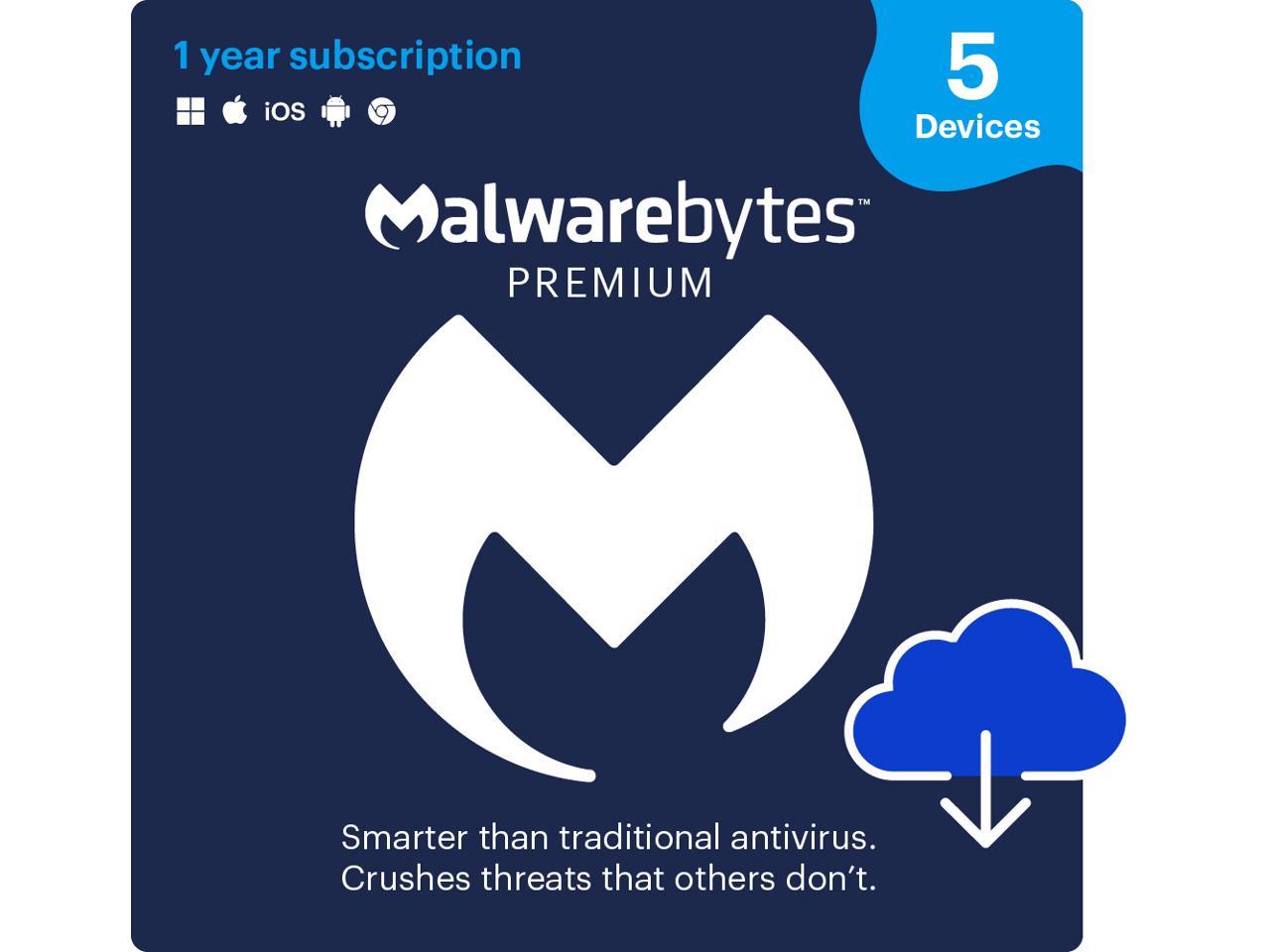 Malwarebytes Premium - 5 Devices / 1 Year - Download