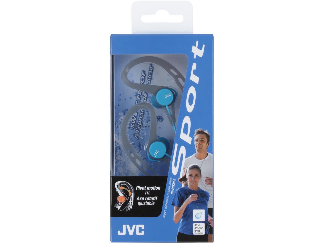 JVC Blue HAECX20A Binaural SportsSeries Fitness Hdphn