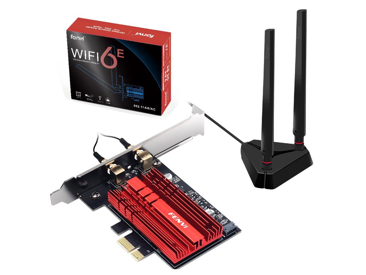 fenvi FV-AXE3000Pro Tri-Band 5400M WiFi 6E 5G/6GHz PCIe WiFi Card,802.11ax WiFi6 Network ,BT 5.2,AX210 Wireless WLAN Adapter,MU-MIMO,OFDMA,Ultra-Low Latency,Support Windows 10/11 (64bit) Desktop PC