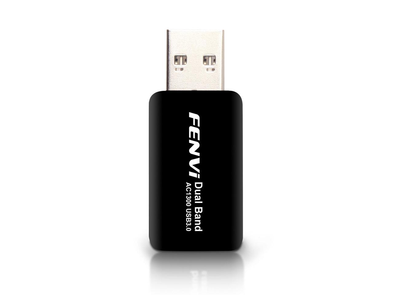 Fenvi Wireless USB WiFi Adapter for PC - 802.11AC 1300Mbps Dual Band 5G/2.4G WiFi USB 3.0 Wi-Fi Dongle for PC Desktop Laptop Windows 10/8/8.1/7/Mac OS X 10.9-10.15, WiFi USB Computer Network Adapters