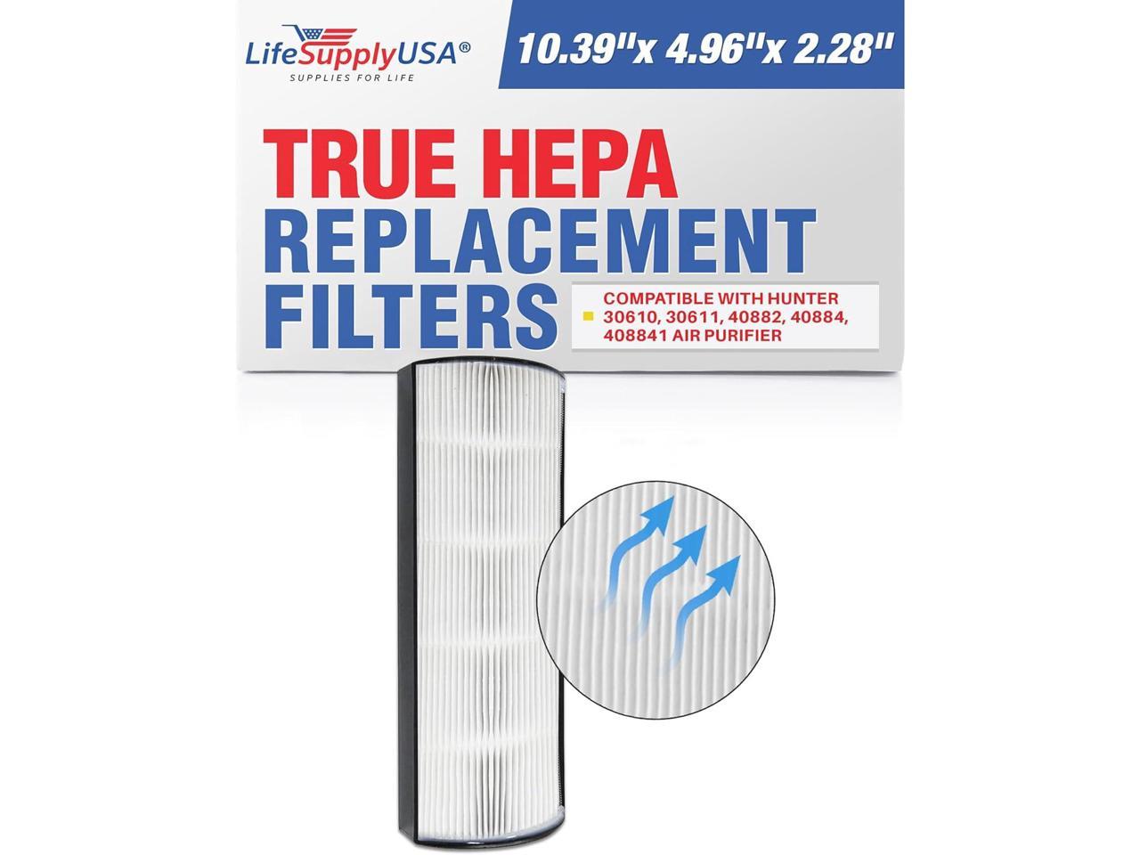 Replacement HEPA Filter fits Hunter 30610 30611 Air Purifiers 40882 40884 408841