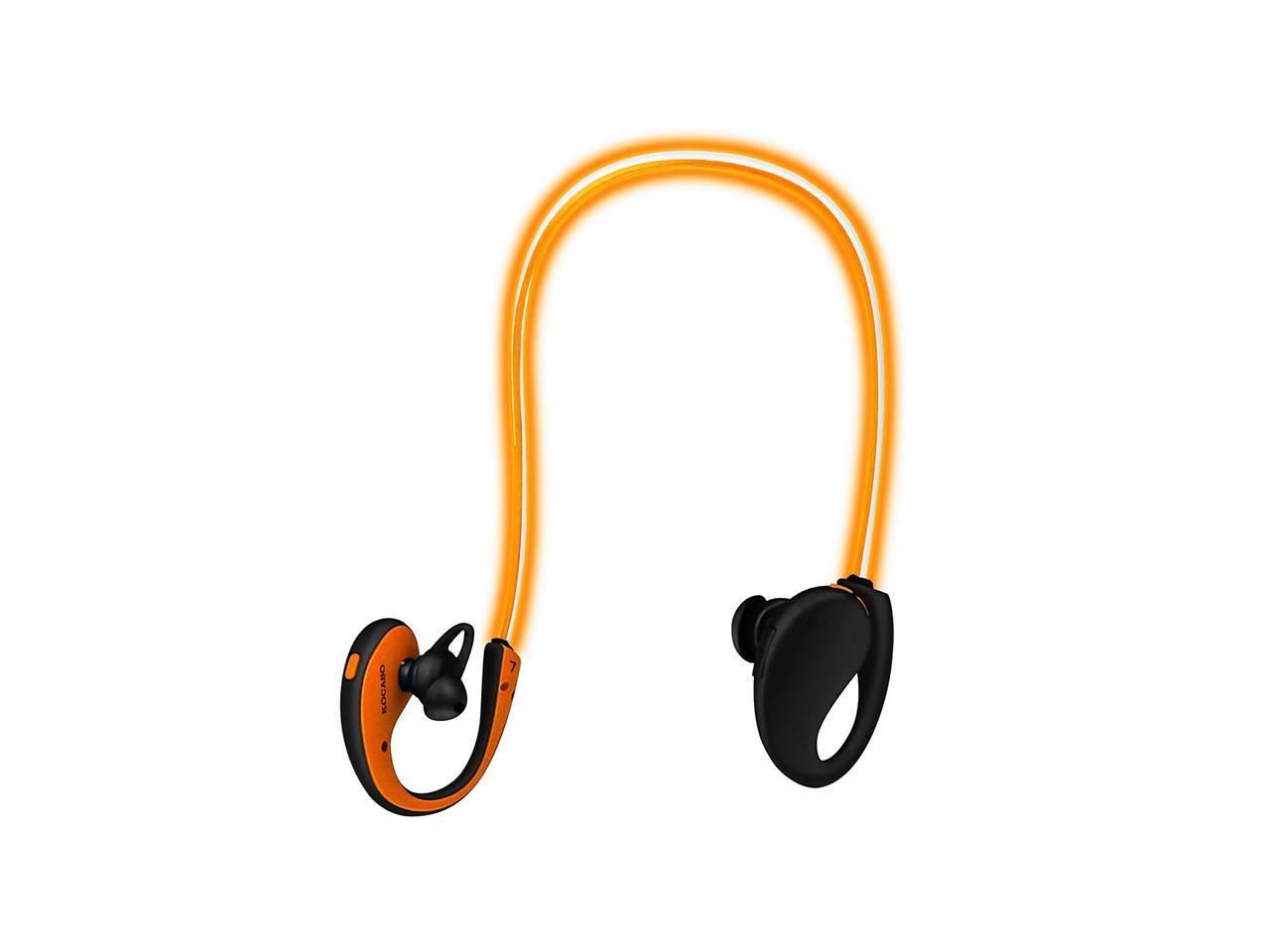 KOCASO Sports Wireless Headphone V4.1 Neckband Earphones LED Light 6-Hrs Playtime w/Mic for Running