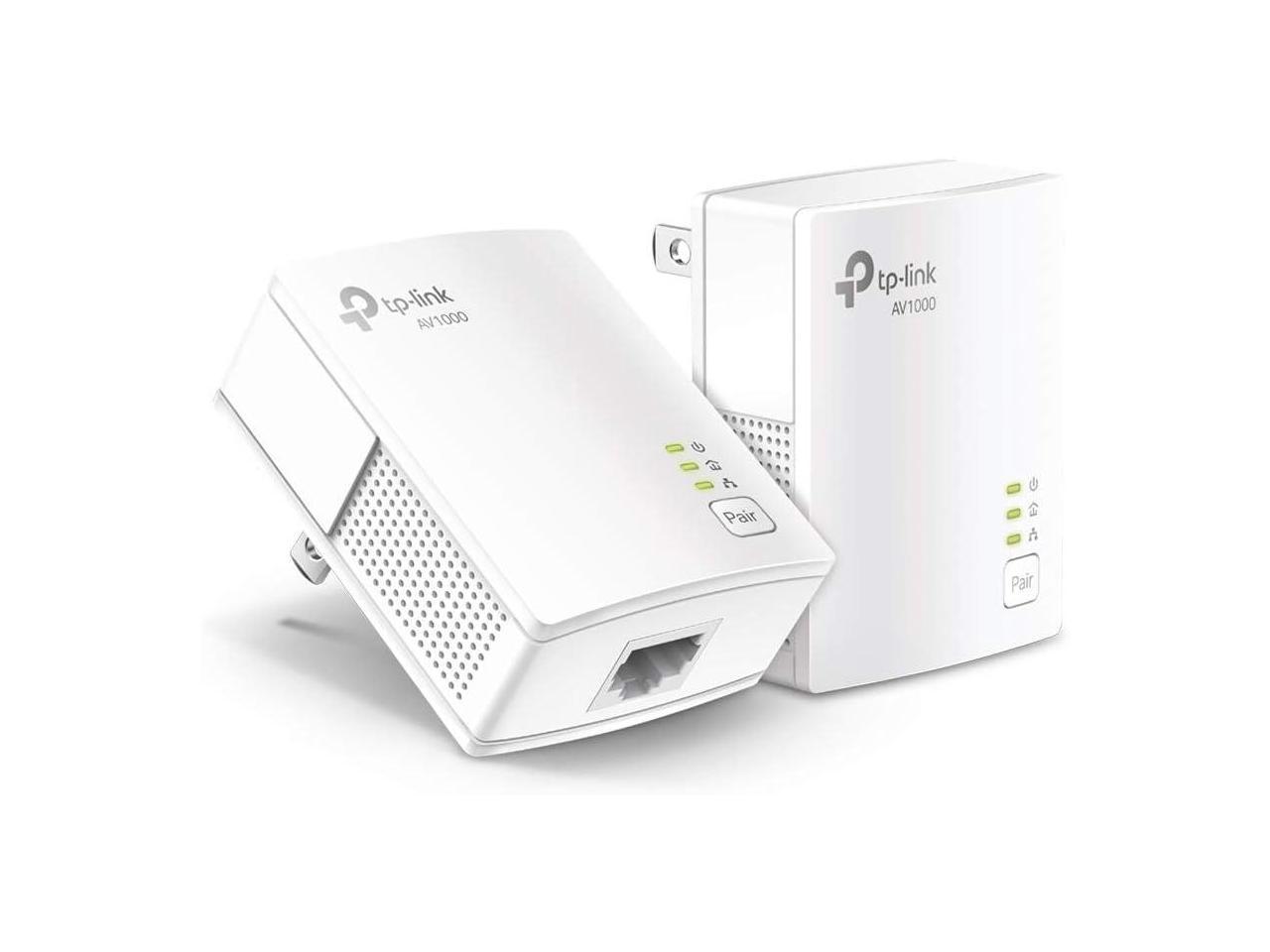 TP-Link AV1000 Powerline Starter Kit (TL-PA7017 KIT) - Gigabit Port, Plug&Play, Ethernet Over Power, Nano Size, Ideal for Smart TV, Online Gaming, Wired Connection Only