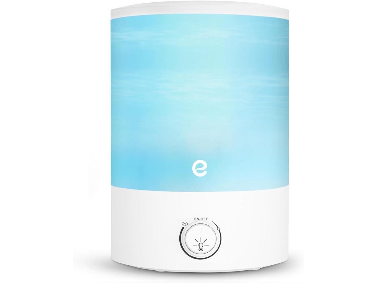 Esemoil Humidifiers for Bedroom, 2.5L Cool Mist Ultrasonic Air Humidifier with Top Fill & Quiet, 360° Nozzle, BPA Free, 25 Hour Diffuser with 8 Color Light & Auto Shut-off for Home Baby Nursery Plants