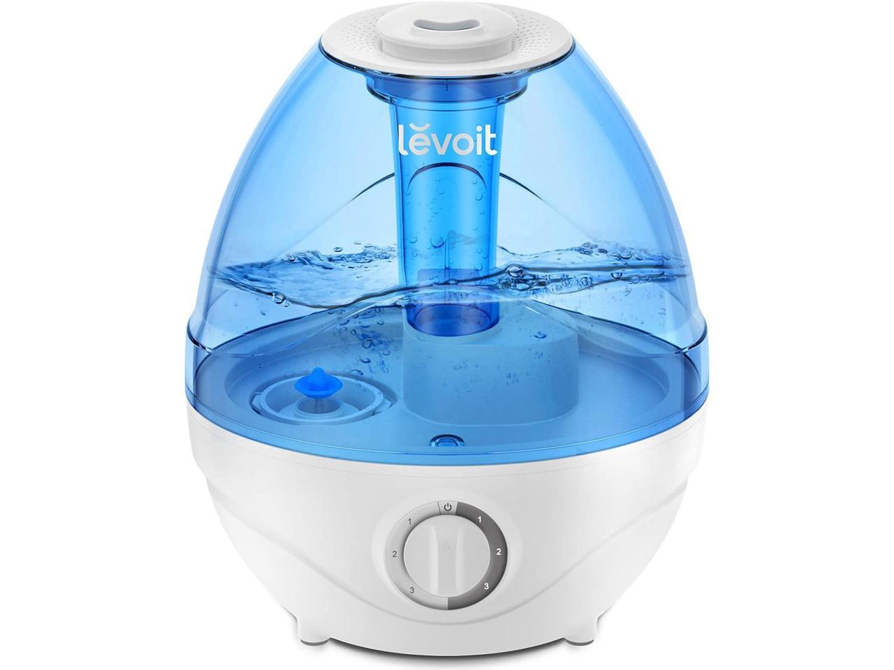 LEVOIT Humidifiers for Bedroom Large Room (2.4L Water Tank), Cool Mist for Home Whole House, Quiet for Baby Nursery, Adjustable 360° Rotation Nozzle, Ultrasonic, Auto Shut off, Night Light, BPA-Free