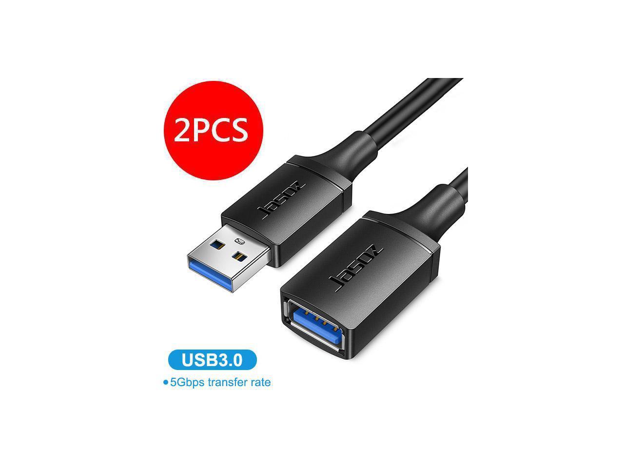 USB3.0 2.0 Extension Cable, (2 Pack 10FT) USB 3.0 Extension Cable Male to Female, USB Extender Up to 5Gbps Transfer Rate Fast Data Transfer Compatible USB Keyboard,Mouse,Flash Drive,Hard Drive