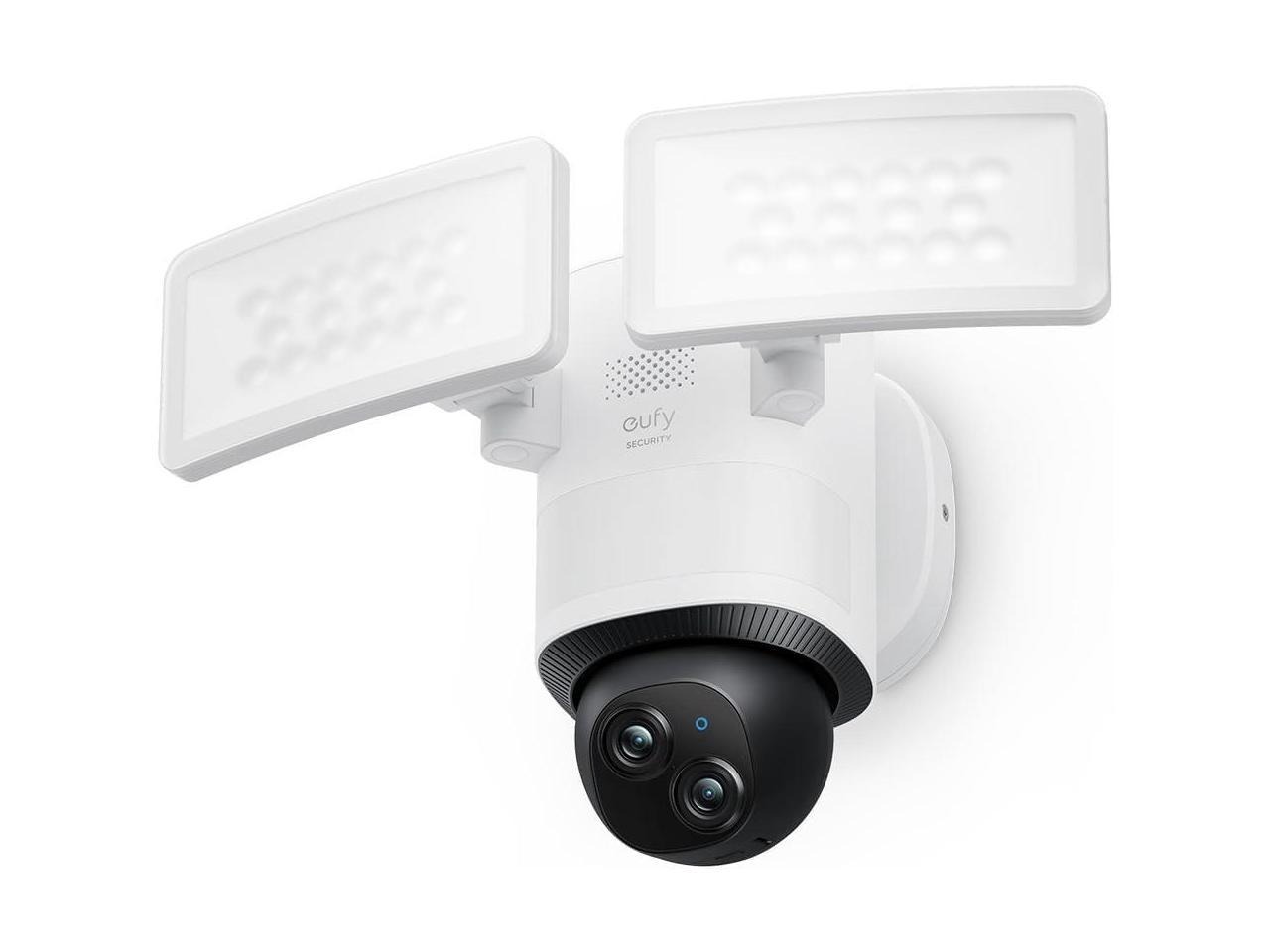 eufy Security Floodlight Camera E340 Wired,360° Pan and Tilt,24/7 Recording,Dual-Band Wi-Fi, 2,000 Lumens,Motion-Activated,Dual Camera,HomeBase 3 Compatible,Local Storage,No Monthly Fee (Renewed) (Refreshed)